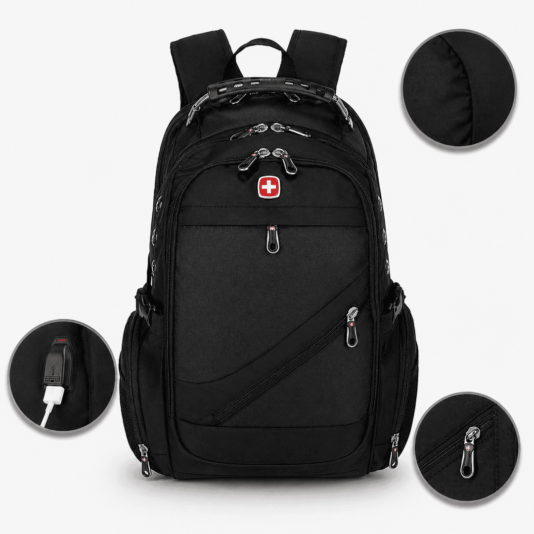 Рюкзак, швейцарський рюкзак, SwissGear 8810, туристичний рюкзак, рюкзак для ноутбука Чорний