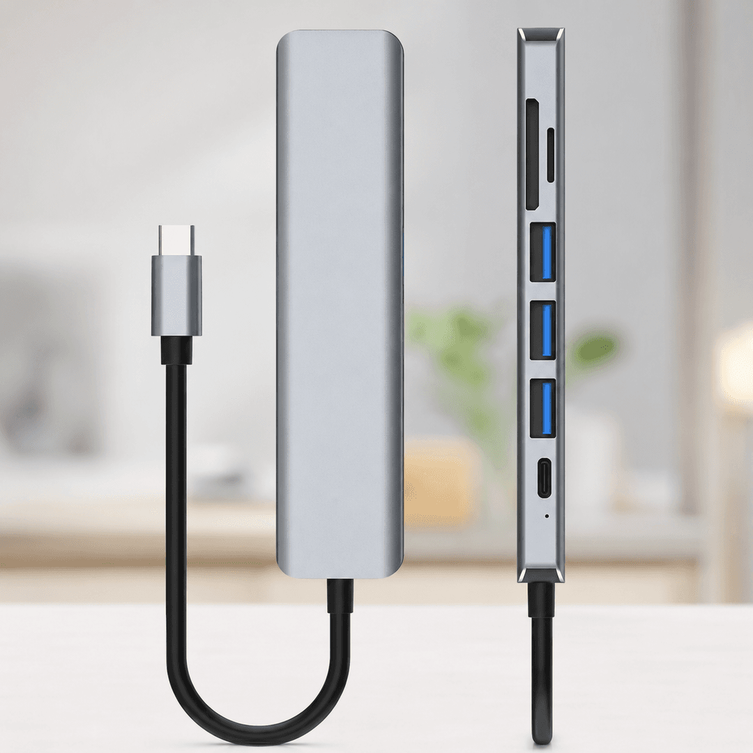 USB хаб 7в1 / Мультифункціональний юсб хаб / Розгалужувач USB