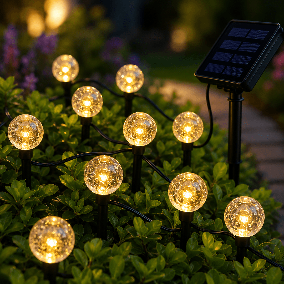 Садовий світильник garden light з сонячною панеллю / Кулясті ліхтарі для саду з бульбашками Solar / Світлодіодна LED-гірлянда для саду