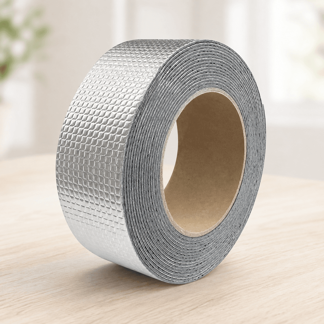 Надміцна липка стрічка з алюмінієвим покриттям / BUTYL SELF-ADHESIVE 10м / Алюмінієва водостійка фольга-скотч