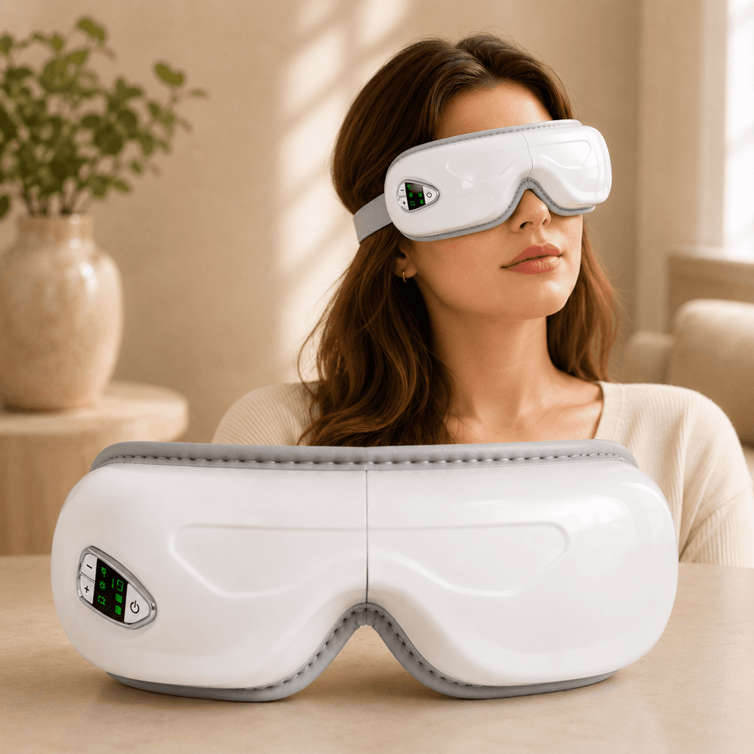 Масажер для очей TS-5507 Airbag eye massager / Акумуляторний масажер 3 режими / Вібраційні масажні окуляри для розслаблення