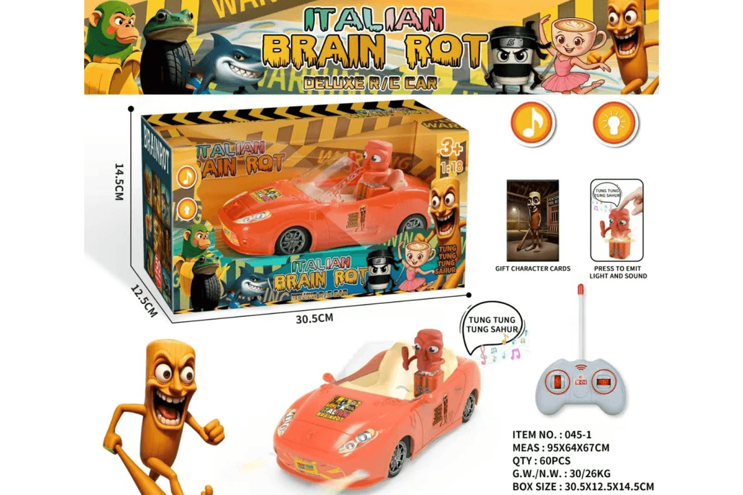 Машинка радіокерована Italian Brain Rot - Deluxe R/C Car "Tung Tung Tung Sahur"
