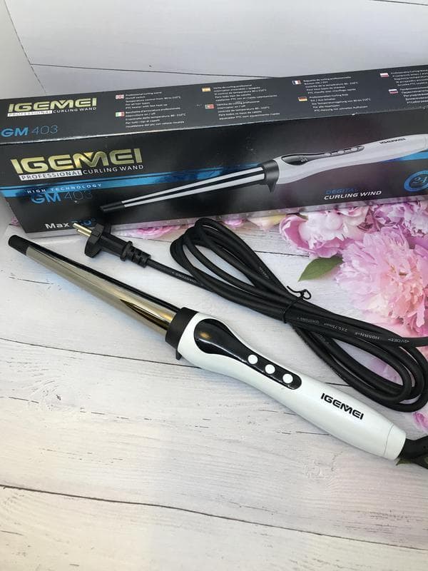 Професійна конусна плойка для локонів Gemei GM-403