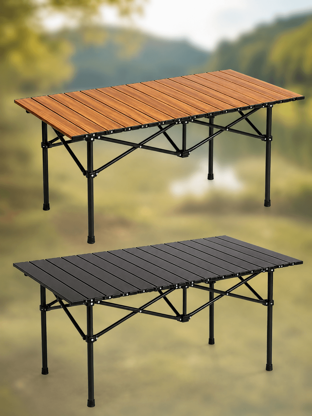 Стіл складний 120x55x50 см у чохлі / Туристичний розкладний компактний стіл