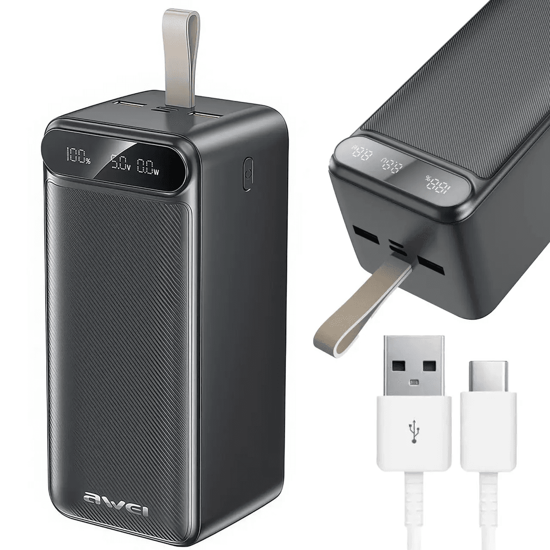 Повербанк 100000 mAh AWEI P101K для поїздок та роботи ∙ Зовнішній акумулятор ∙ Power Bank