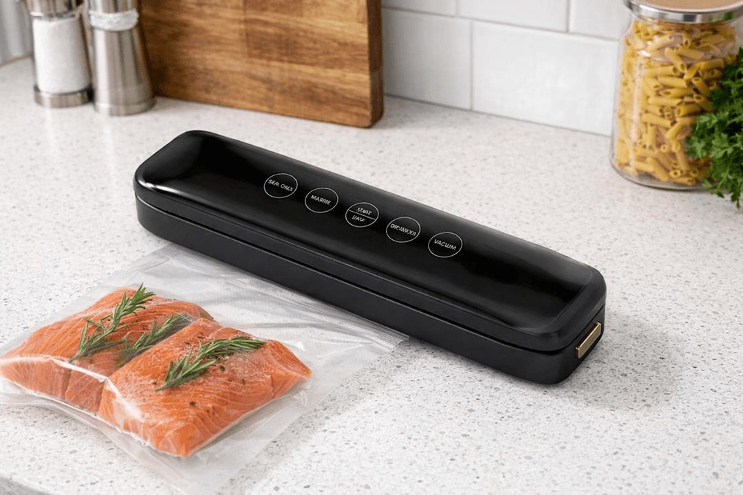 Кухонний вакуумний пакувальник Vacuum sealer Model 10 / Вакууматор для продуктів / Кухонний вакууматор 33х8, 5х6см від мережі