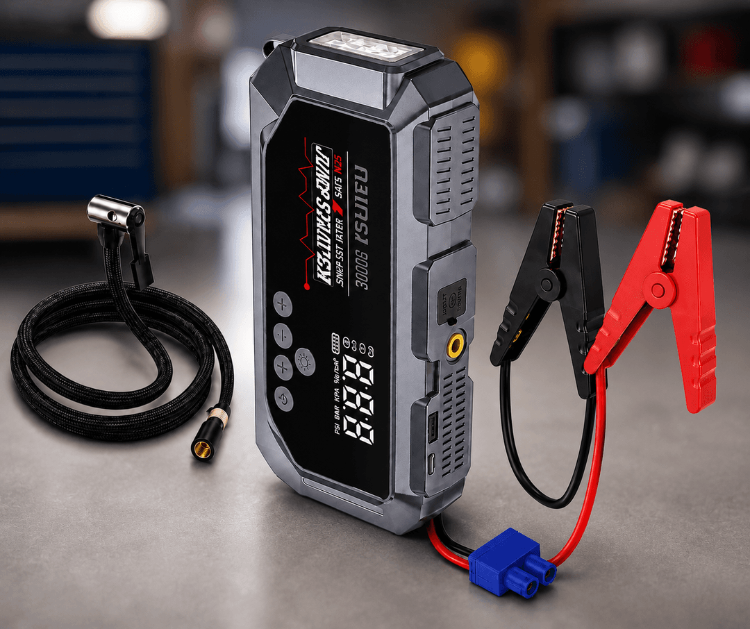 Пускозарядний пристрій K3 + компресор 150 PSI Power Bank LED-ліхтар