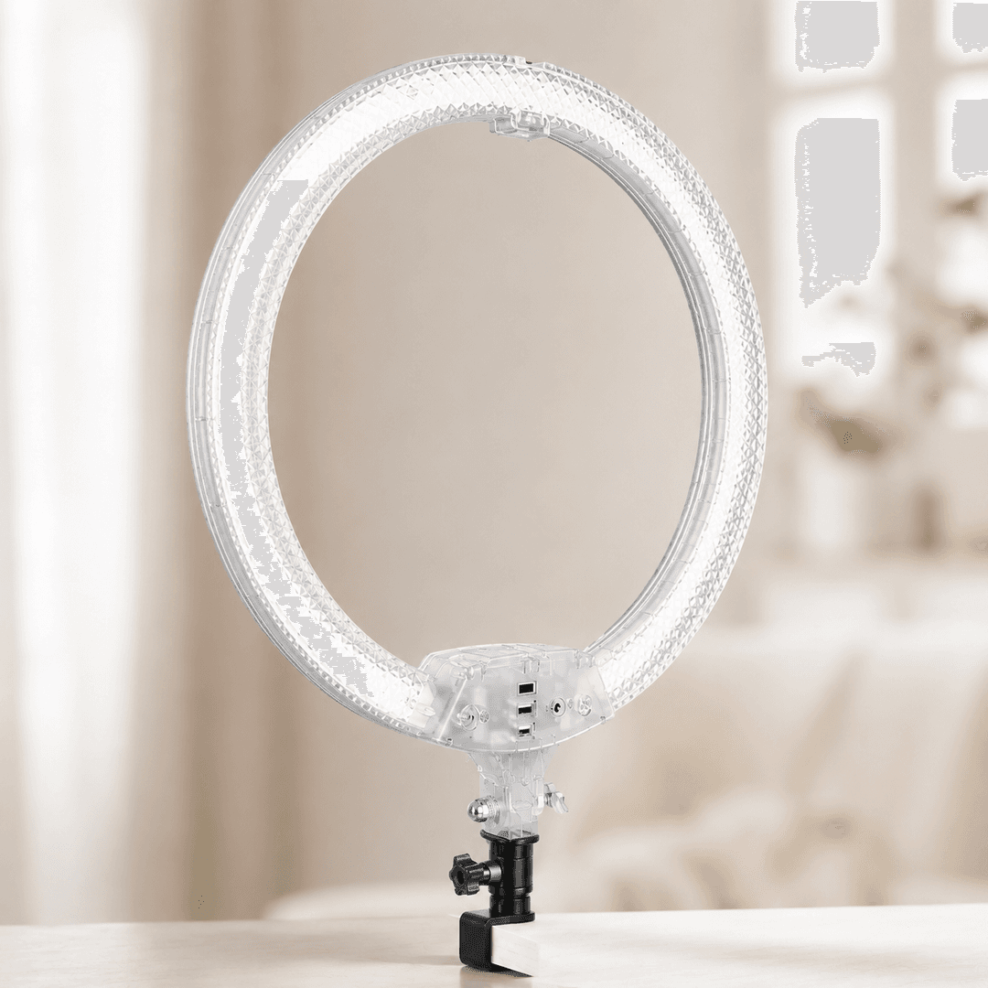 Кільцева лампа 56 см RGB RD-22 Crystal Diamond Lamp / Двостороння кольорова лампа для селфі / Лампа блогера