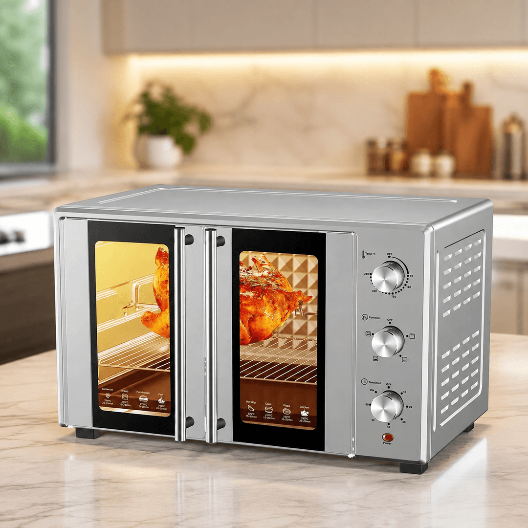 Настільна електродуховка з грилем, конвекцією та рожном SOKANY SK-10027 50 л 1700 Вт