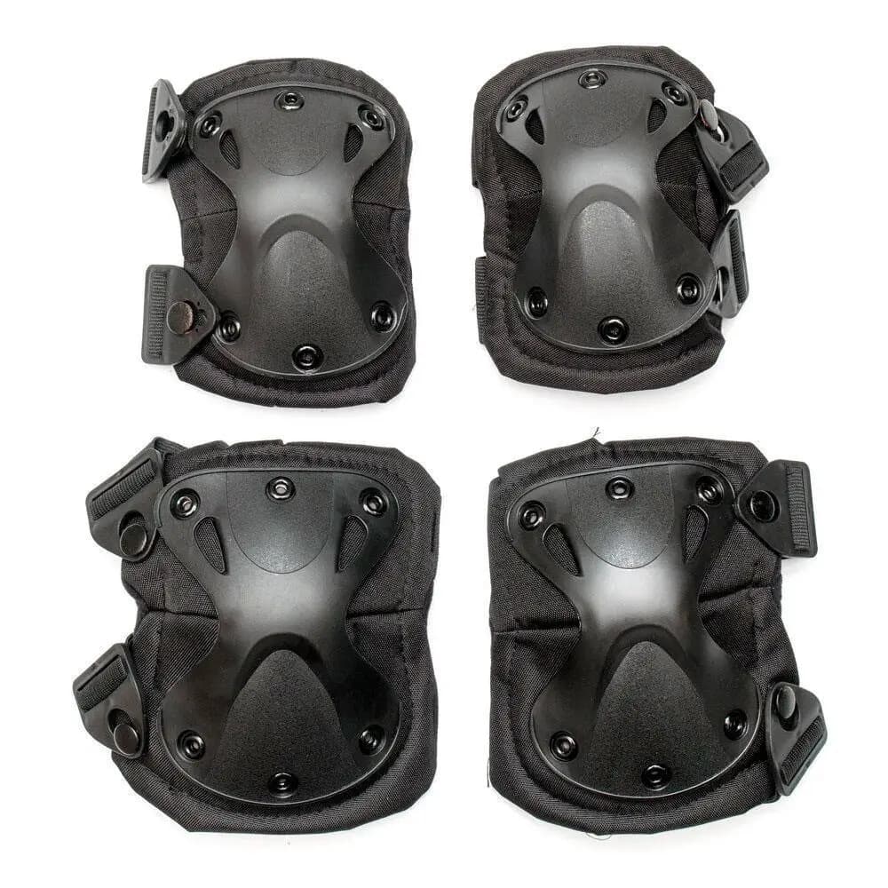 Набір наколінників та налокітників, захист для колін та ліктів Чорний