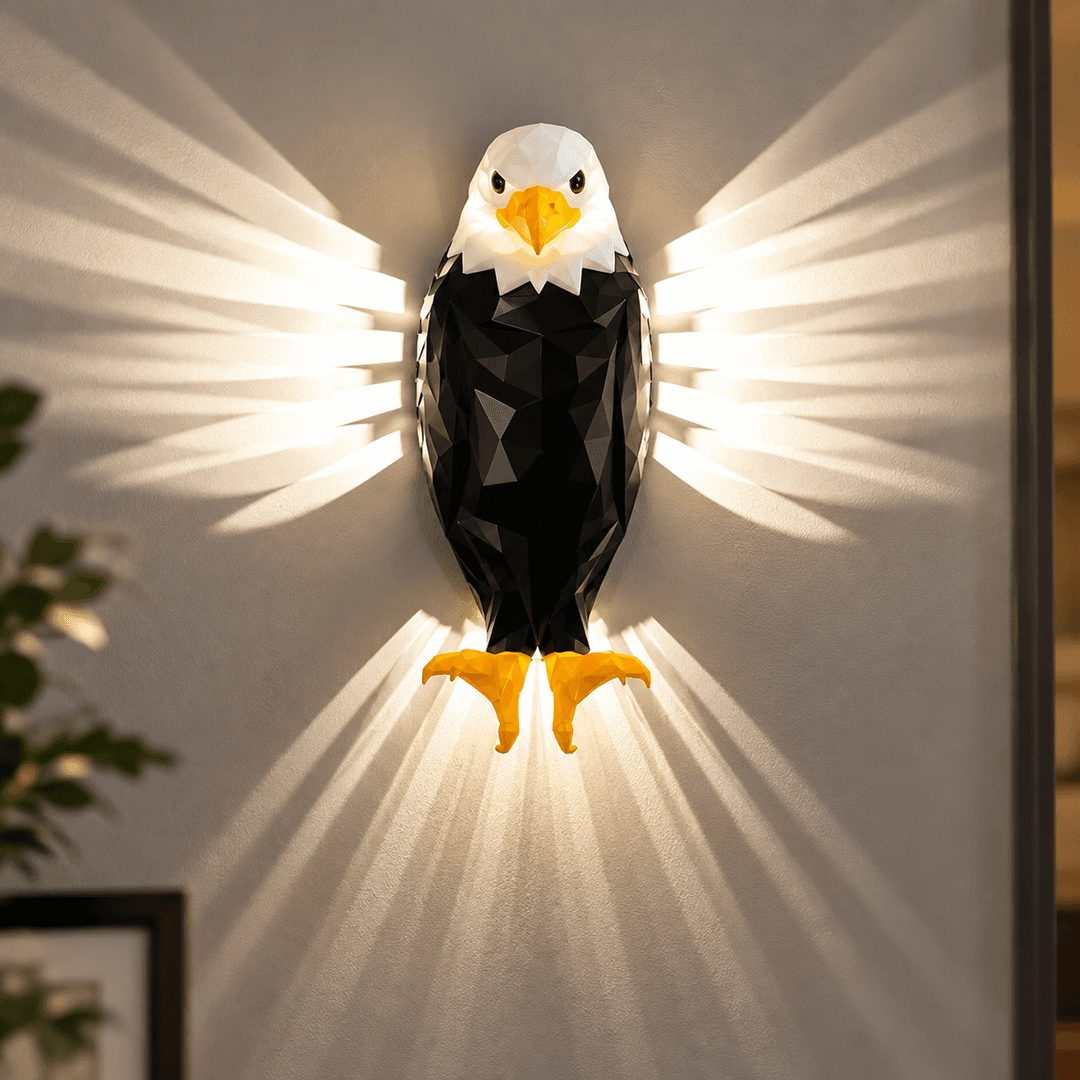 3D Настінний світильник Орел / LED, чорно-білий нічник / Підсвічування на стіну