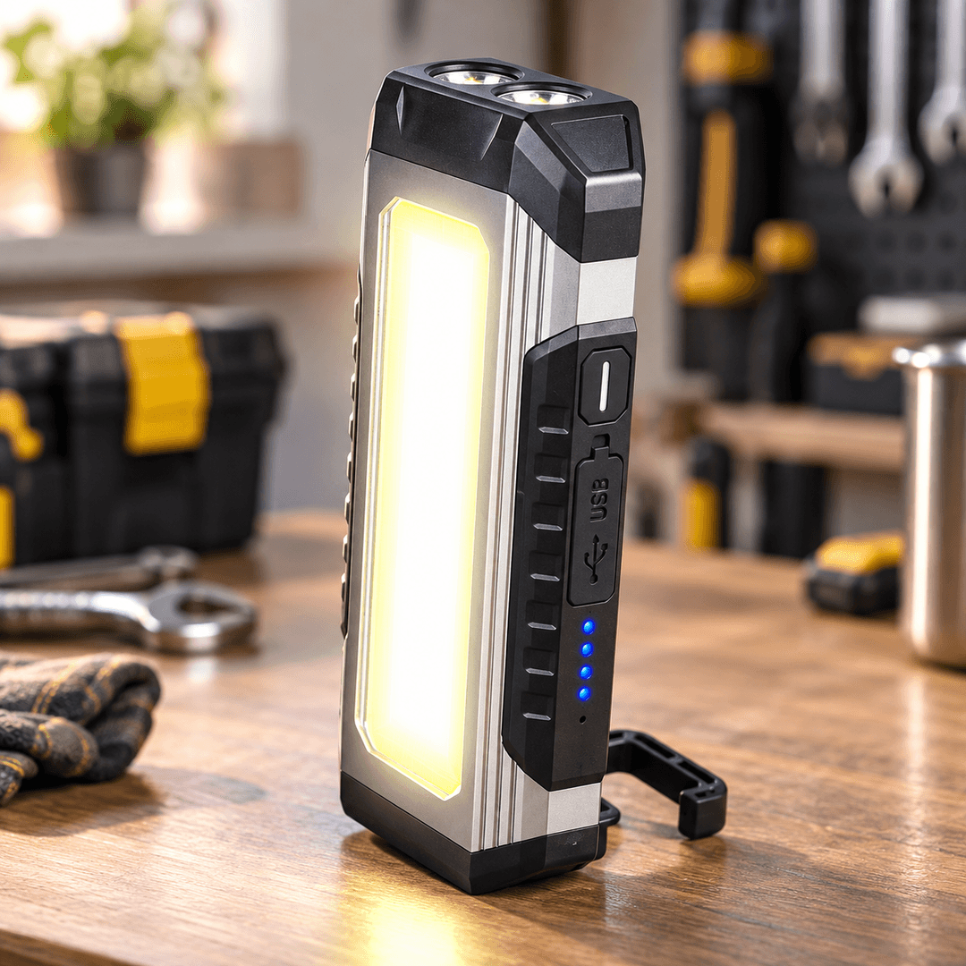 Акумуляторна лампа з функцією powerbank 4000 мАh / Ліхтарик акумуляторний із зарядкою від Type-C / Робоча лампа K586 з Power Bank