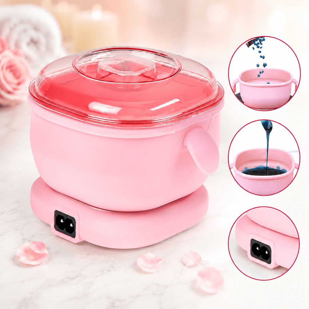 Апарат для нагрівання воску Wax kettle / Комплектний силіконовий воскоплав AND651 / Воскоплав із силіконовою чашею 400мл
