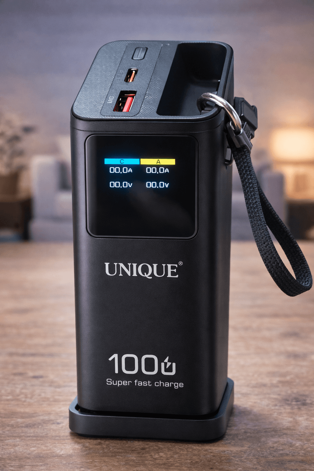 Портативна батарея UNIQUE 60000mah Power Bank швидка зарядка LED-дисплей