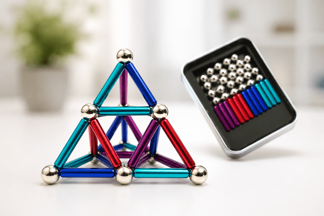 Магнітний конструктор Buckyballs & Buckybars (36 паличок + 27 кульок) + футляр