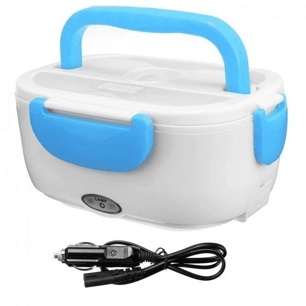 Ланчбокс з підігрівом їжі 12V Electric lunch box / Ланч-бокс від прикурювача Блакитний
