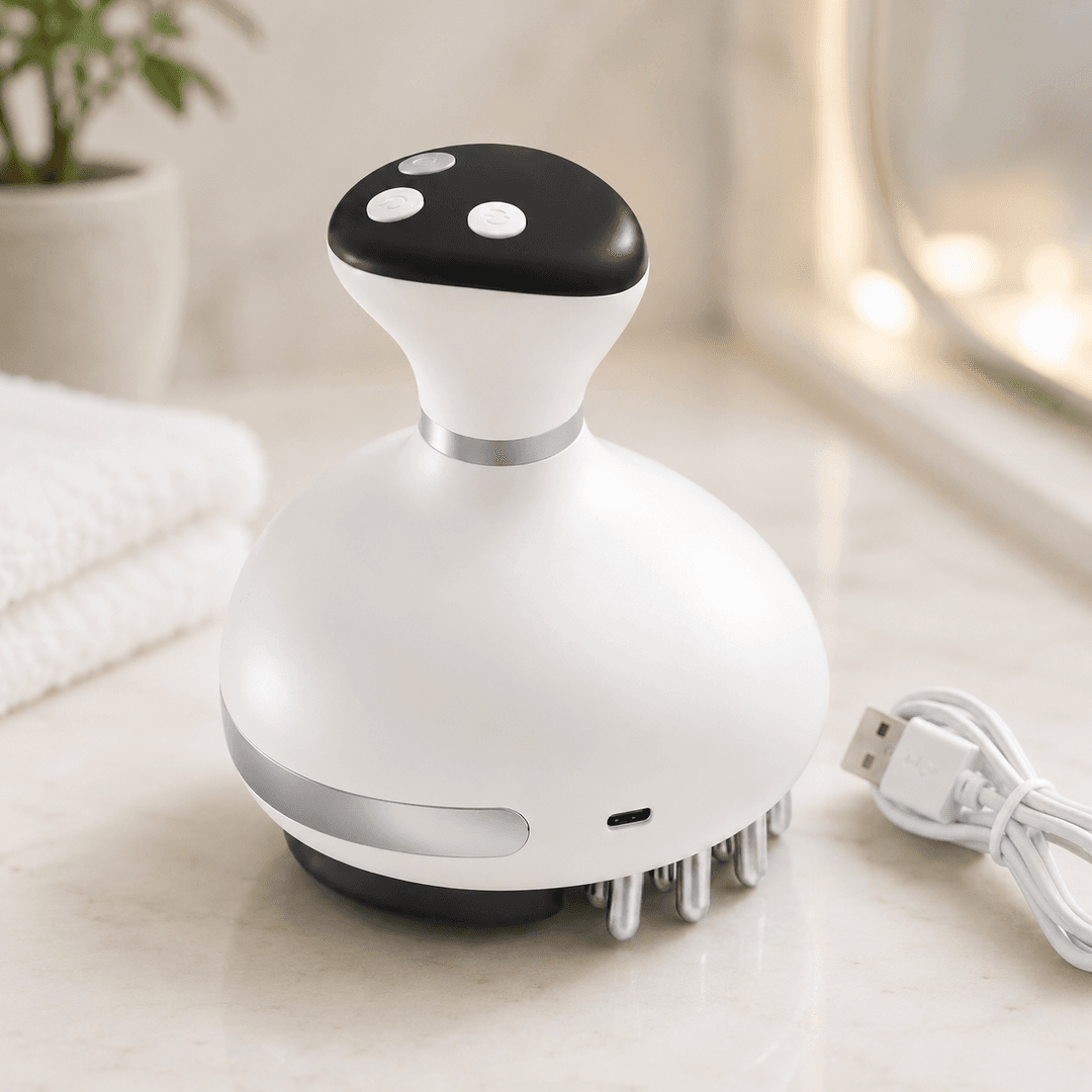 Масажер для шкіри голови Smart Body cupping massager / Вакуумний масажер для шиї та спини, антицелюлітний, USB / Лімфодренажний масажер