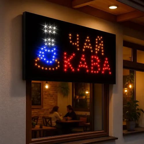 Світлодіодна LED Вивіска "Кава Чай" 48х25см
