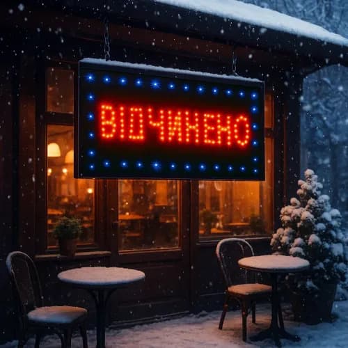 Світлодіодна вивіска відкрито 48х25 см