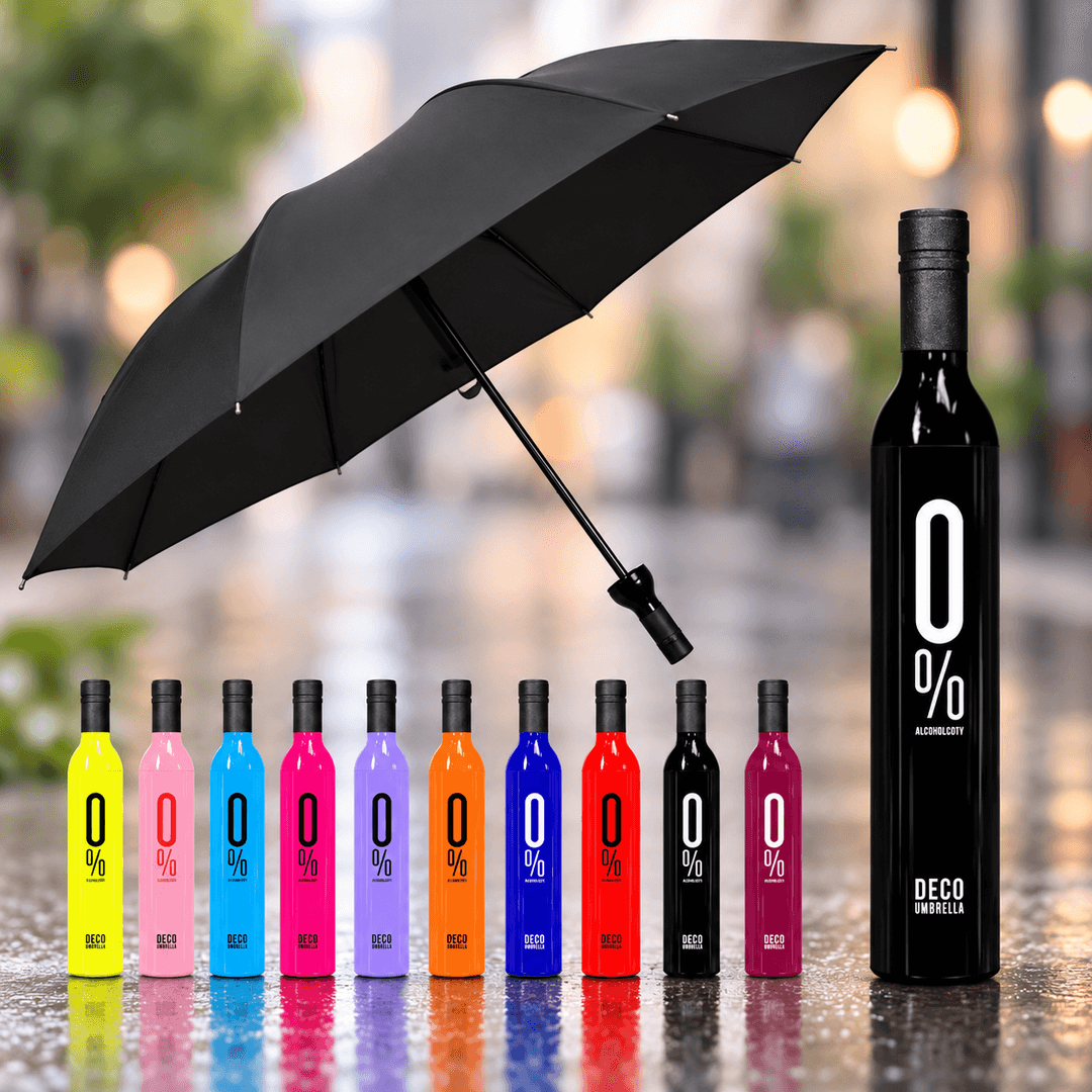 Парасолька у формі пляшки / Deco Umbrella / Складна компактна парасолька з футляром