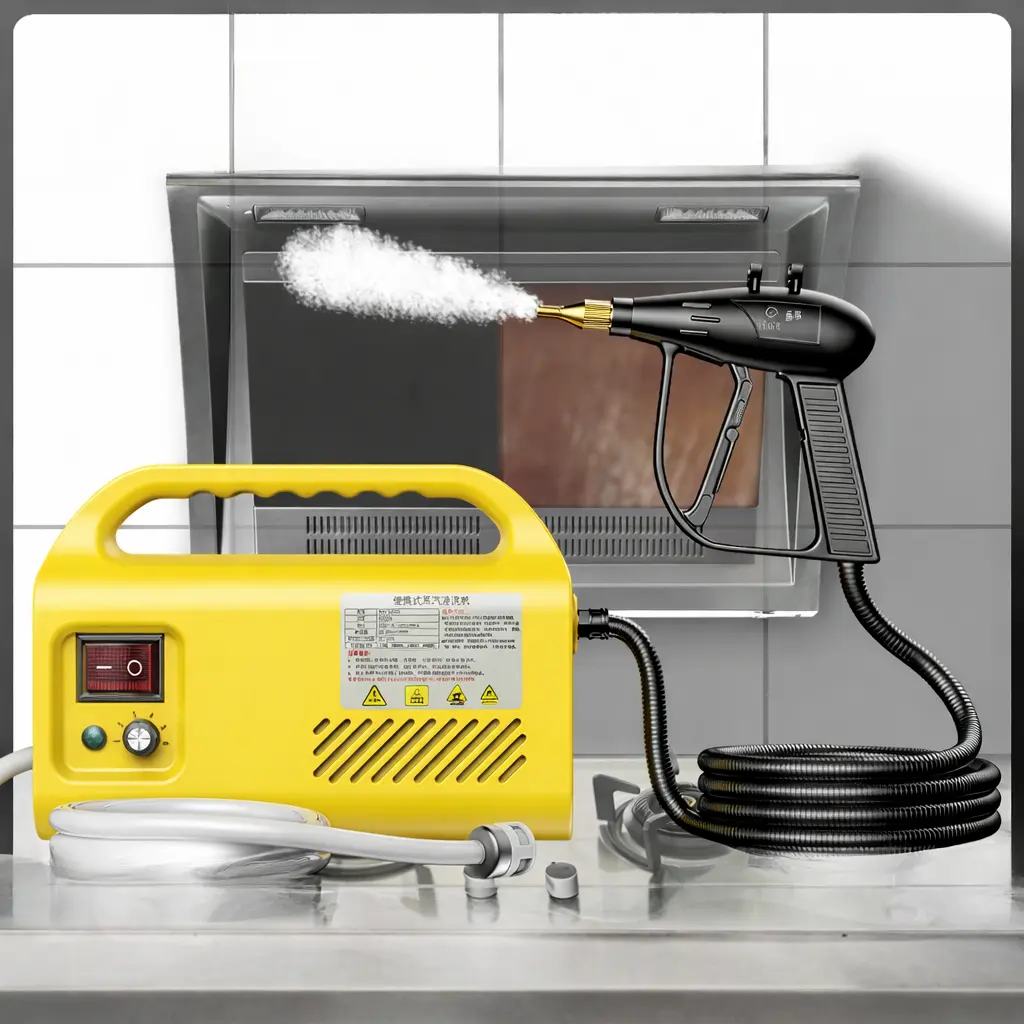 Портативний пароочисник QX003 з мийкою високого тиску 3 насадки 2500W