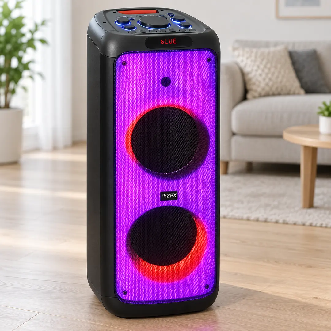 Акумуляторна портативна колонка ZPX ZX-7789 800 Вт 2×10″ + бездротовий мікрофон