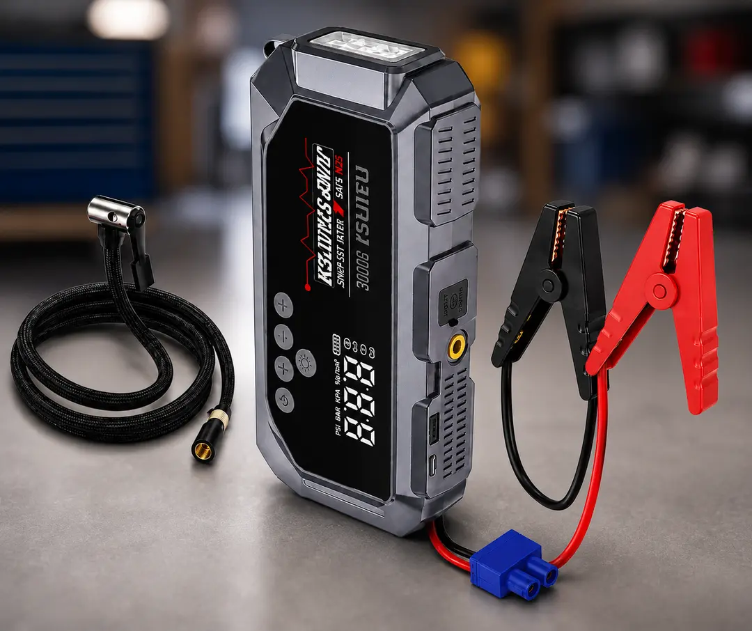 Пускозарядний пристрій K3 + компресор 150 PSI Power Bank LED-ліхтар