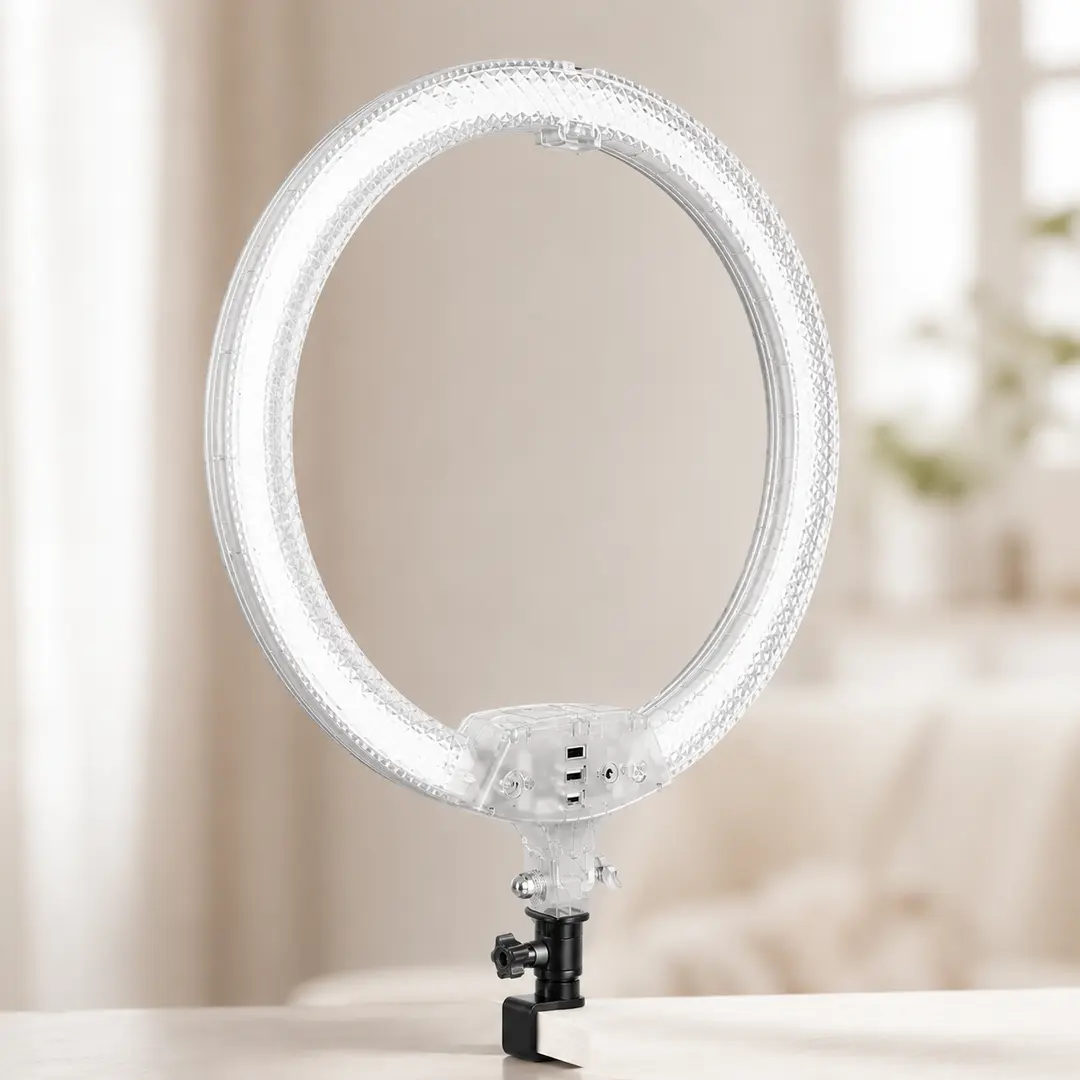 Кільцева лампа 56 см RGB RD-22 Crystal Diamond Lamp / Двостороння кольорова лампа для селфі / Лампа блогера