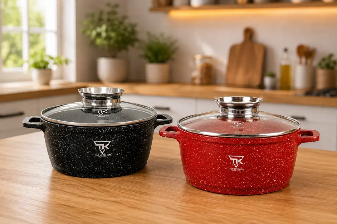 Каструля Top Kitchen з мармуровим покриттям та скляною кришкою TK00051 20 см 2,1л