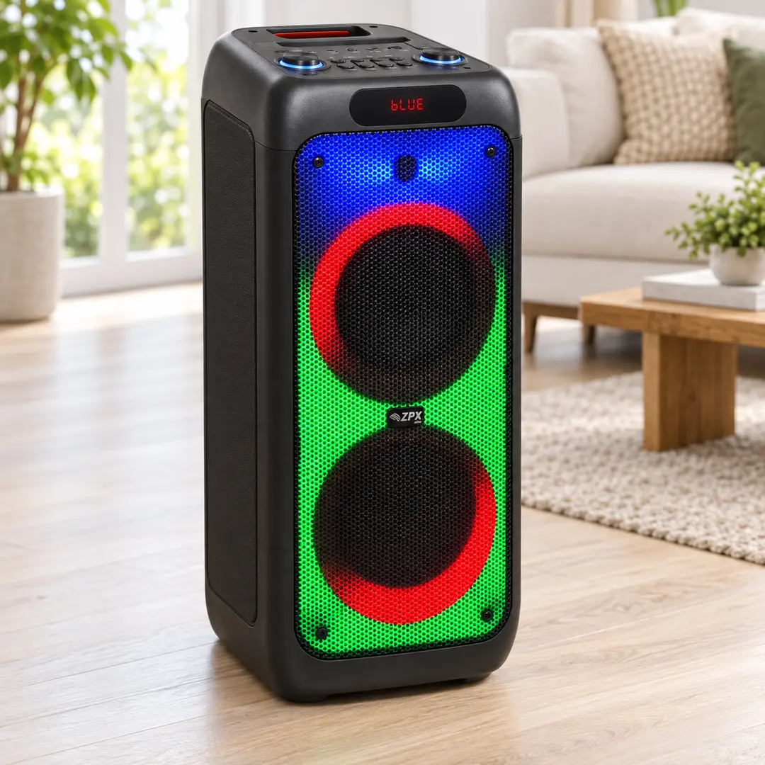 Портативна акумуляторна LED колонка ZPX ZX-7785 + бездротовий мікрофон 800Вт
