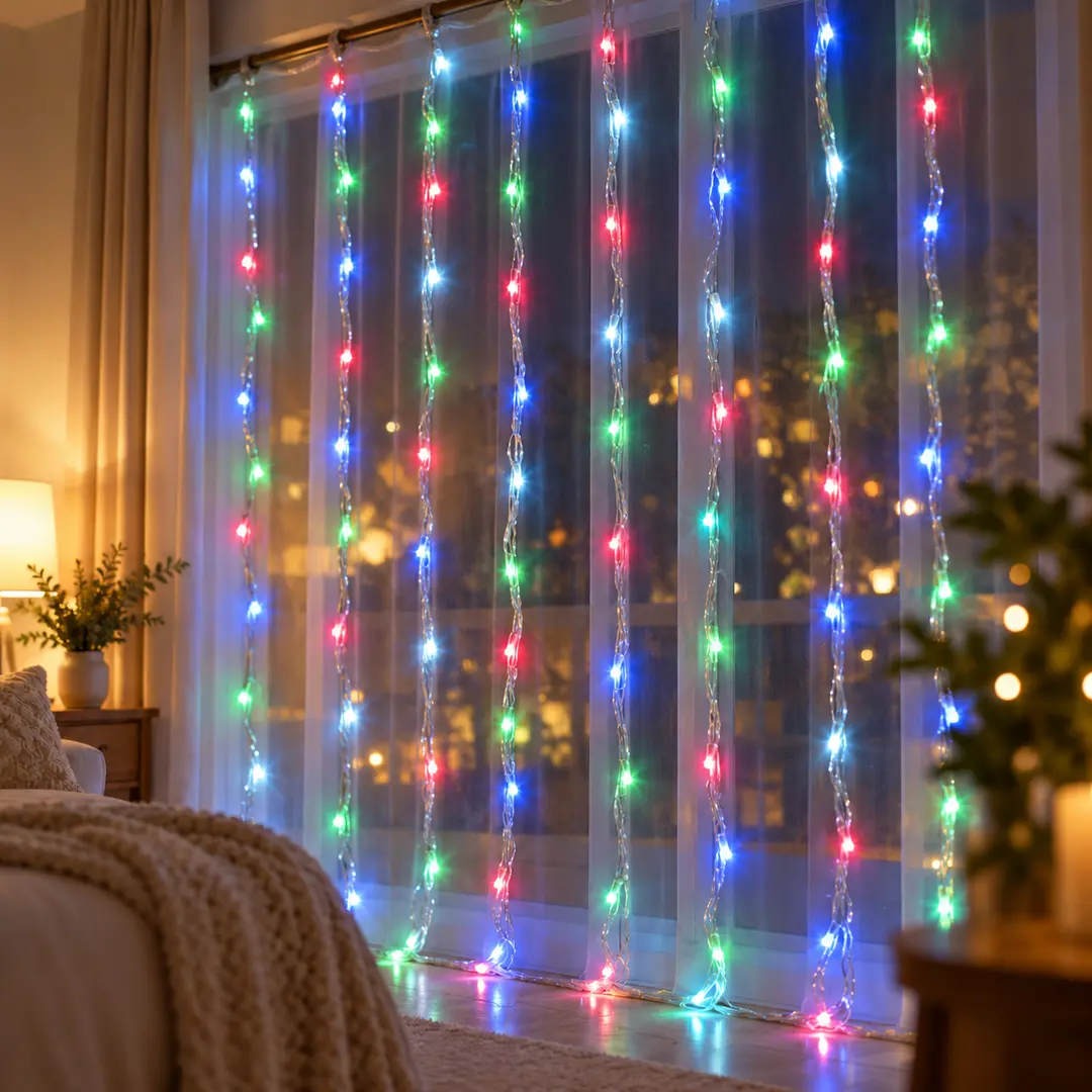 Гірлянда водоспад Curtain-Lights Itrains 3×1,5 м Мульті