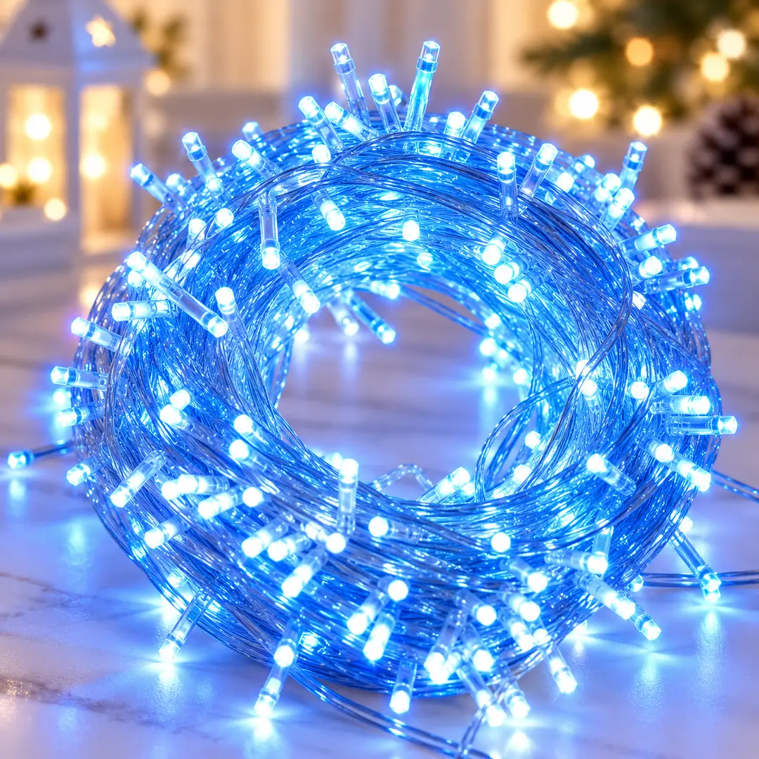 Світлодіодна гірлянда 800 Led 45 метрів Синя / Гірлянда-нитка / Декоративне освітлення 220 В