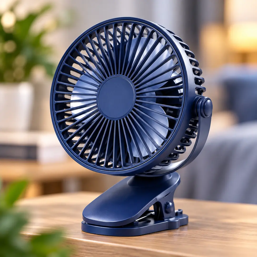 Вентилятор акумуляторний FAN-AF01 з USB з прищіпкою 3 швидкості, 360 градусів