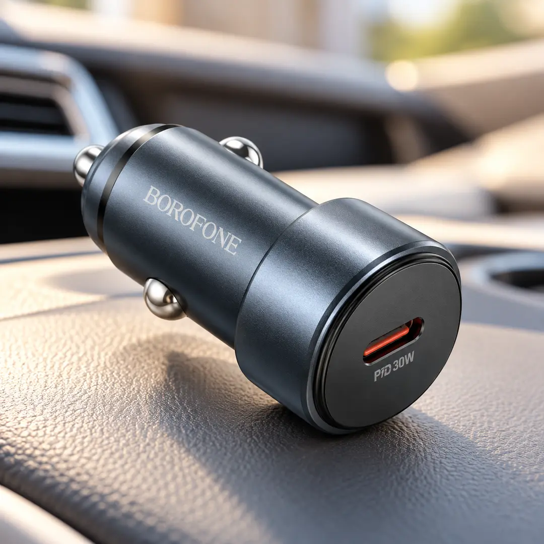 Адаптер CAR BZ32A Fresh PD30W+QC3.0 / Зарядний пристрій для автомобіля / Прикурювач перехідник - Type-C