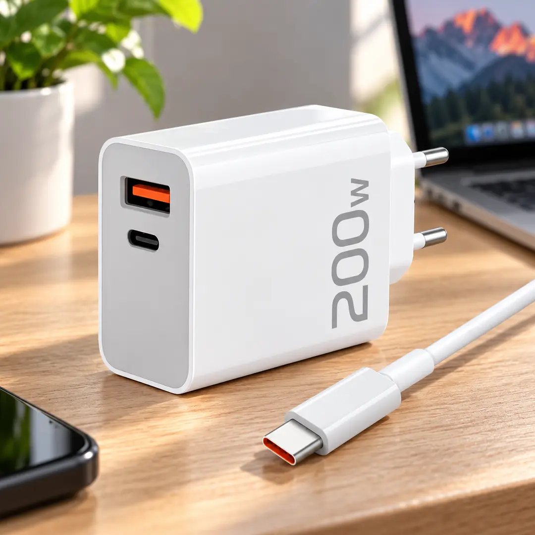 Універсальний зарядний пристрій 200W USB-A+Type-C / Адаптер із швидкою зарядкою Power Delivery PD