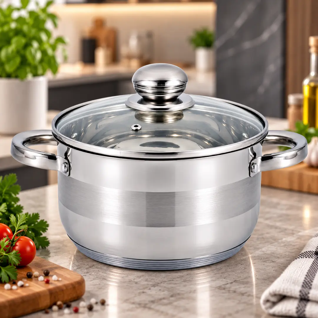 Каструля 3,5л з кришкою Benson BN-219 Ø20 см