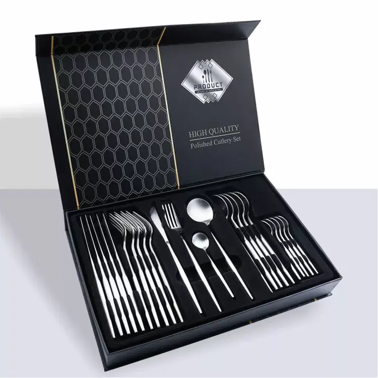 Набір столових приладів Kitchen Ware 24 шт. з нержавіючої сталі на 6 персон Silver