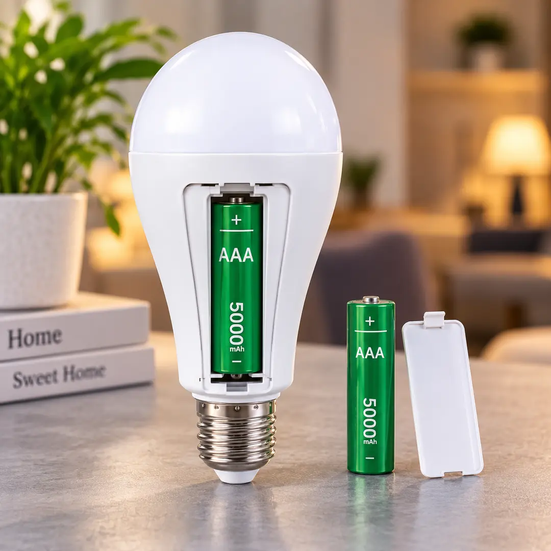 Акумуляторна LED-лампа Type-C 18 Вт E27 / Автономна лампочка в патрон 2 АКБ×18650