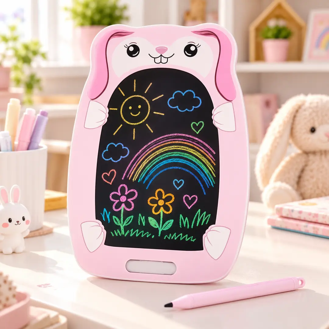Дитячий планшет для малювання LCD small / Планшет із захистом від стирання Зайчик / Планшет 8.5" + стілус