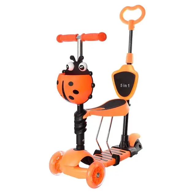 Дитячий самокат Best Scooter 5в1 Сонечко Помаранчевий