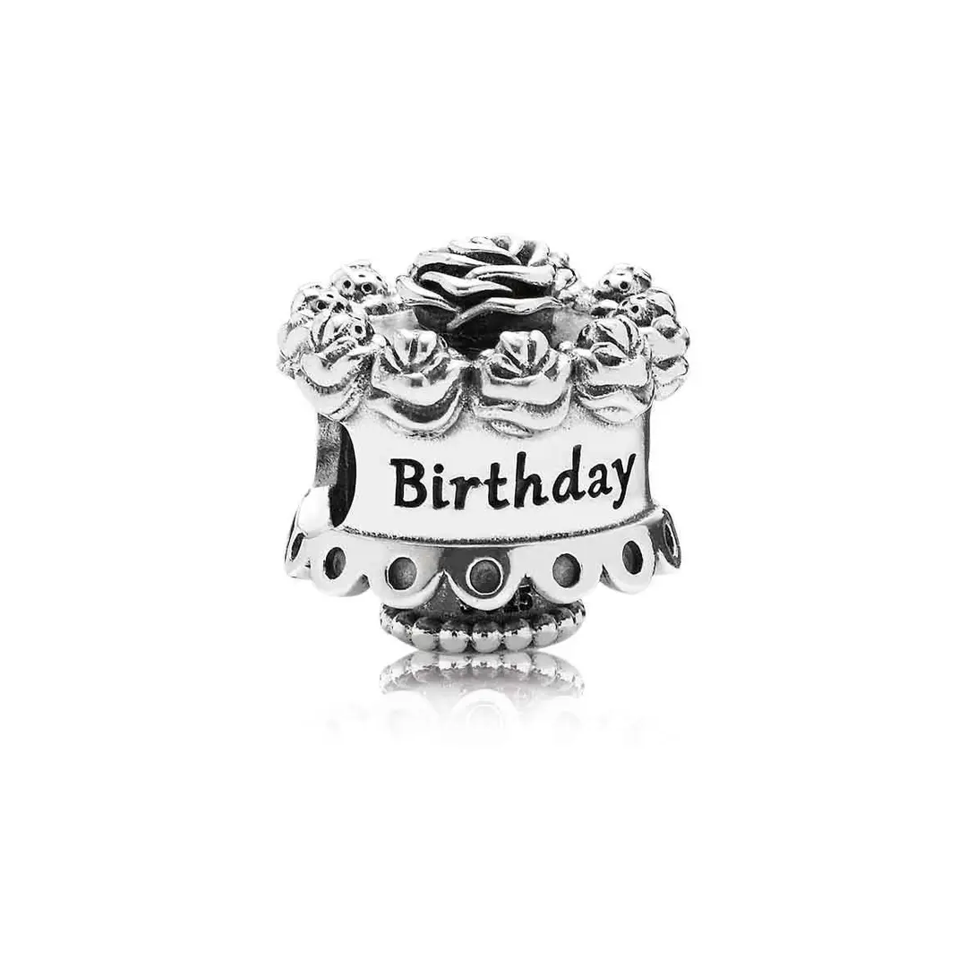 Срібна намистина Пандора  Happy Birthday 791289