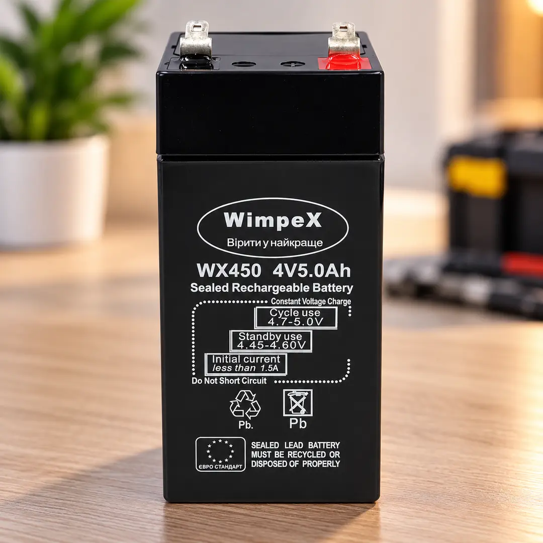 Свинцево-кислотний акумулятор Wimpex WX 450 4V 5Ah AGM/SLA