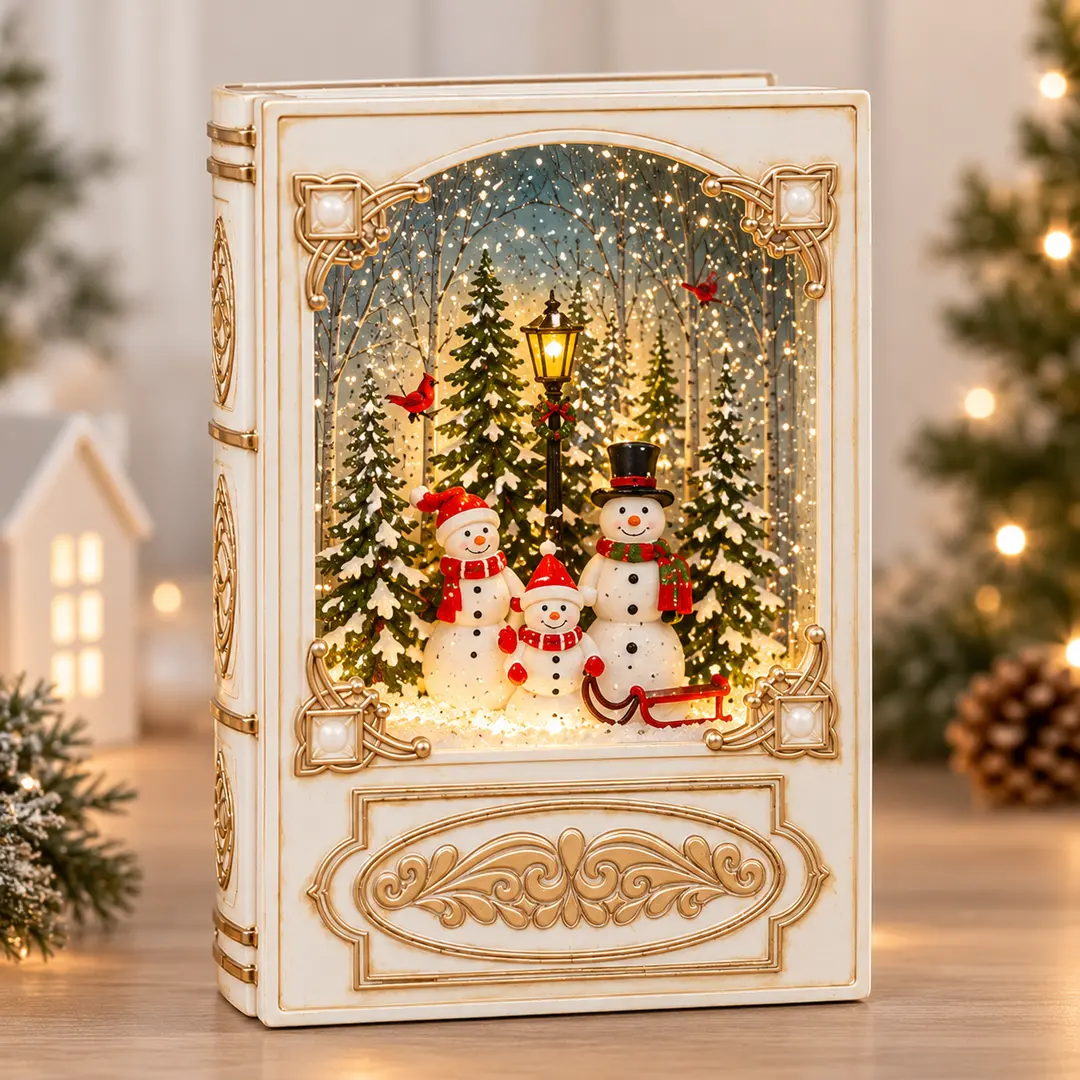 Сніговик Новорічний музичний нічник-світильник XMAS WDL 24023B