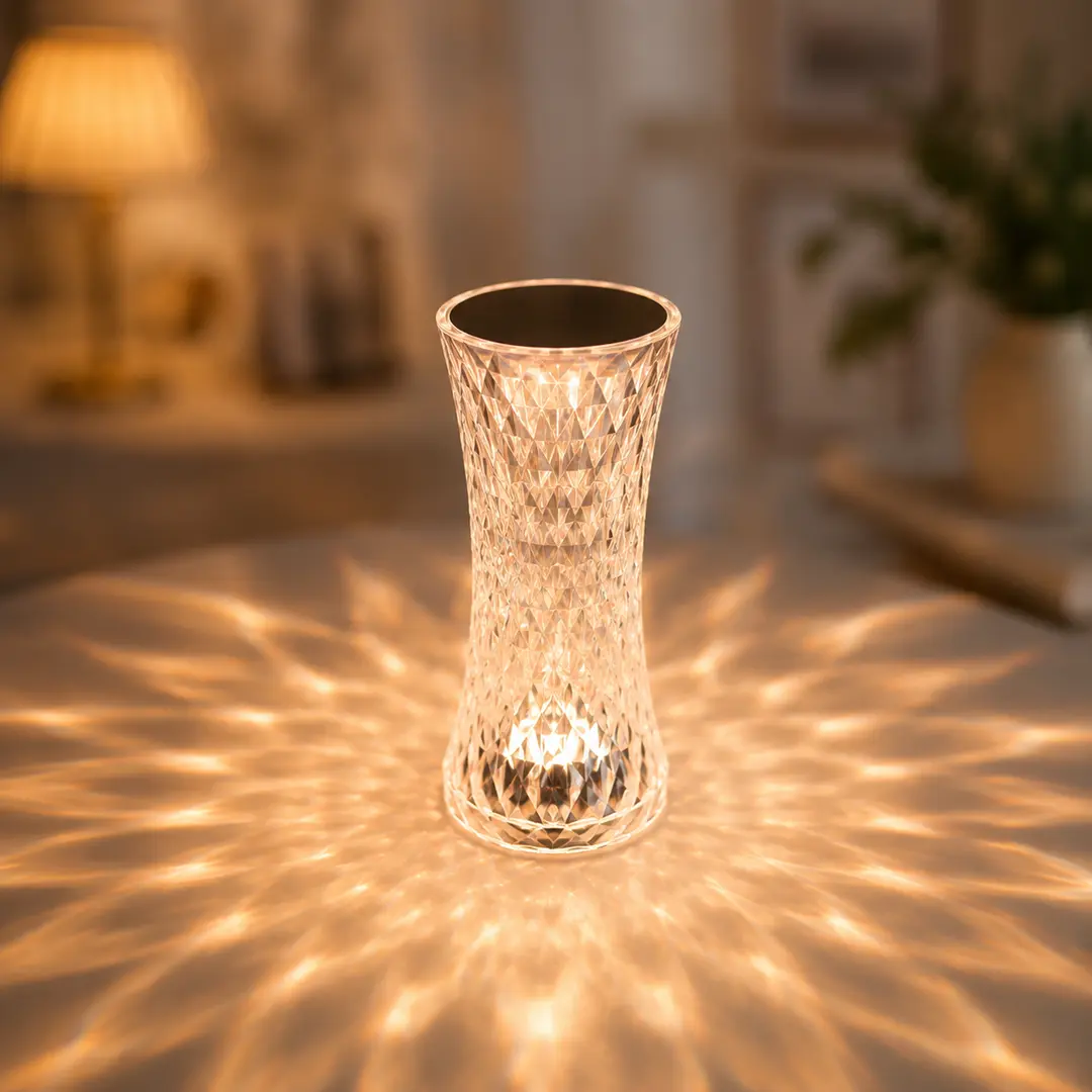 Світильник Led rjb HB-29 / Кришталевий проекційний світильник-нічник Crystal Table Lamp / Проекційний світильник-нічник