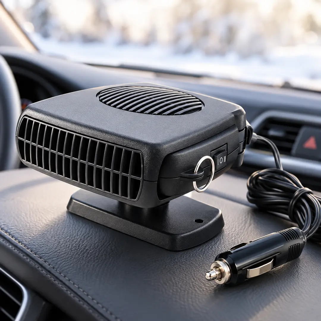 Автомобільний обігрівач та вентилятор Auto Heater Fan 703 / Подвійний клімат-контроль для салону 200Вт / Піч від прикурювача 12В