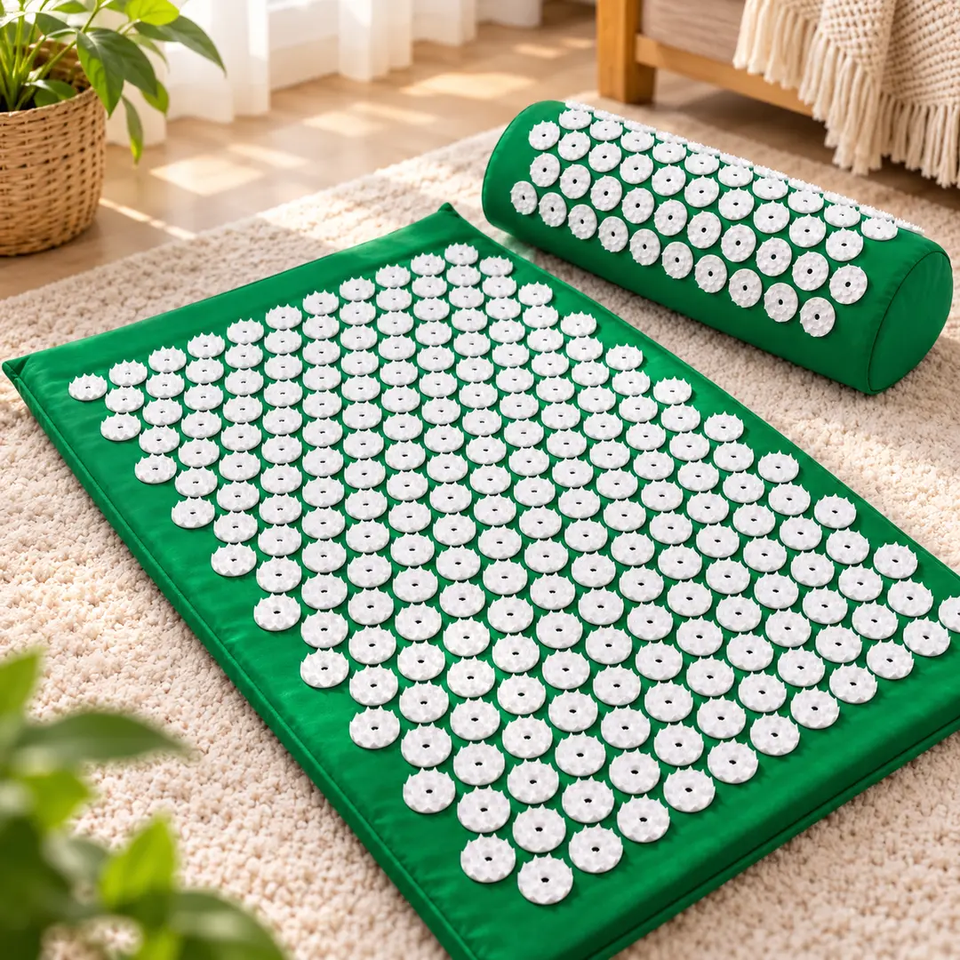 Зелений Акупунктурний аплікатор Кузнєцова / Масажний килимок Ommassage Yantra Mat
