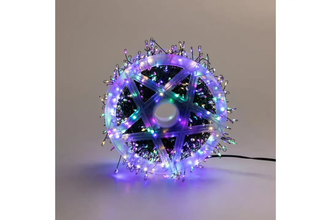 Гірлянда роса на котушці 100 м мішура на ялинку 2500 led МУЛЬТИК