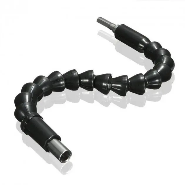 Подовжувач гнучкий для викрутки та дриля Snake Bit 30см чорний