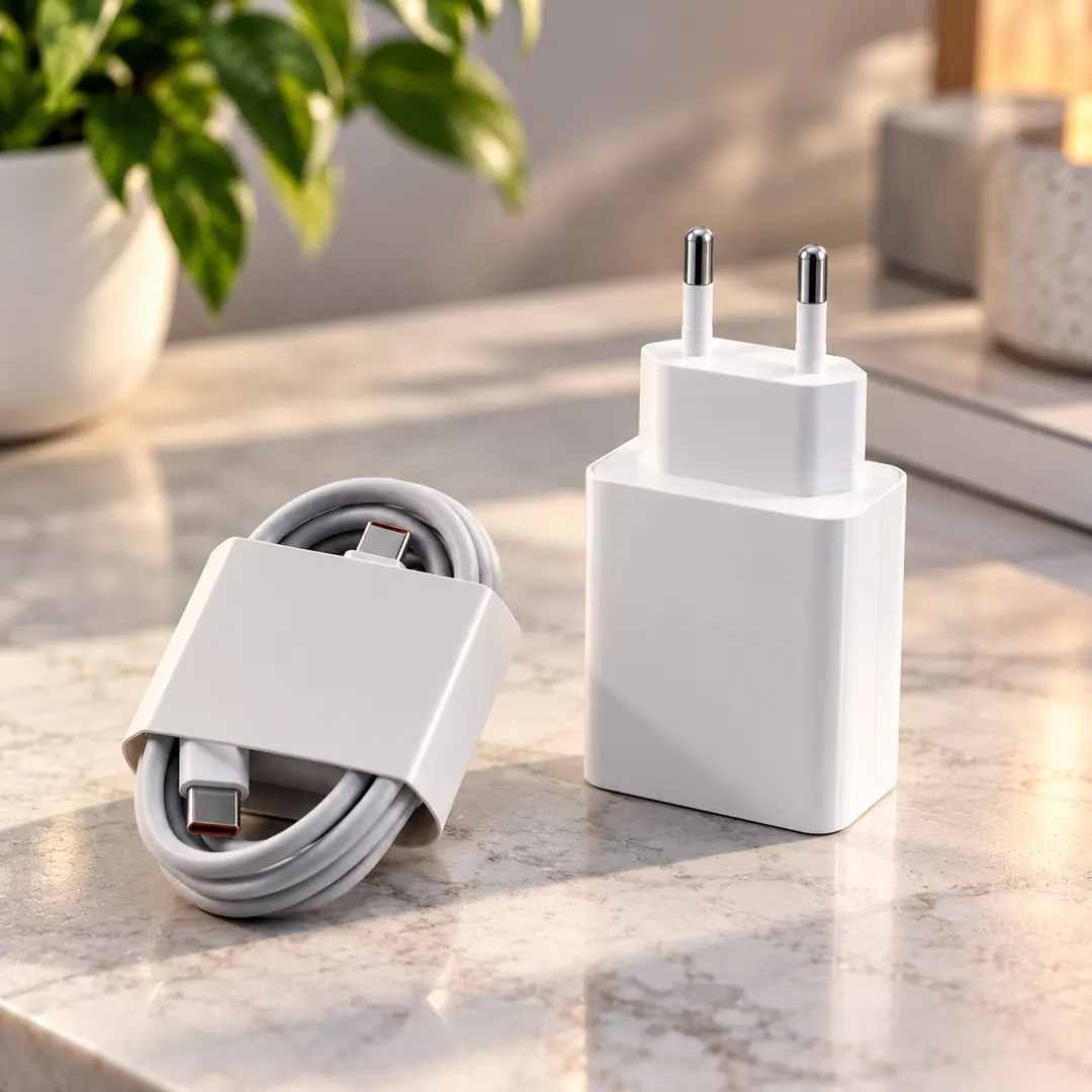 Зарядний пристрій Adapter 9168 USB з кабелем Type-C 33W White