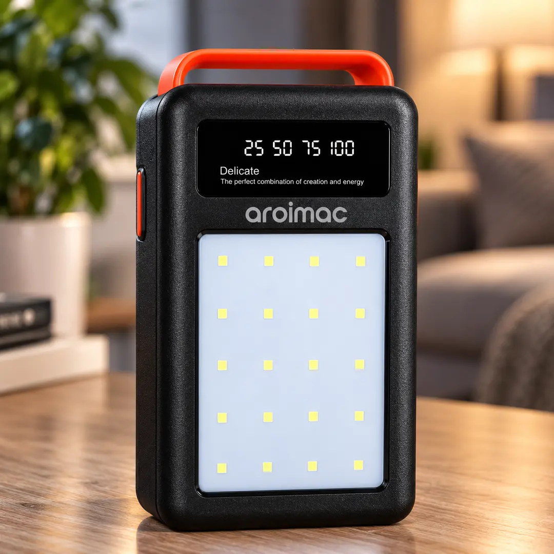 Повербанк Aroimac 80000 mAh (56-68) / PowerBank з LED-ліхтарем та цифровим індикатором заряду